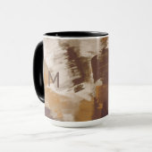 Abstrakte Kaffeefarben Paint Strokes Tasse (Vorderseite Links)