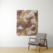 Abstrakte Kaffeefarben Paint Strokes Wandteppich (Beispiel)