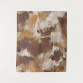 Abstrakte Kaffeefarben Paint Strokes Wandteppich (Vorderseite)