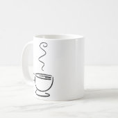 Abstrakte Kaffeegetränk-Illustration Kaffeetasse (Vorderseite Links)