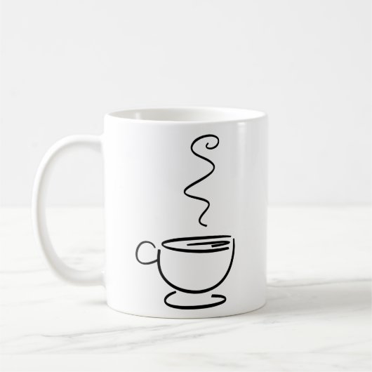 Abstrakte Kaffeegetränk-Illustration Kaffeetasse (Links)
