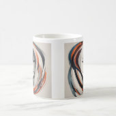 Abstrakte Kaffeemaschine, dunkelgoldbraun, Tasse (Mittel)