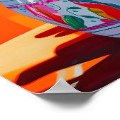 Abstrakte Kakteen, Stilllebenbilder, Kaktuswand Poster (Ecke)