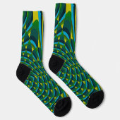 Abstrakte Kaktus Socken (Rechts)
