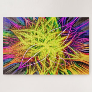 Abstrakte Kaleidoskop-Blume Puzzle