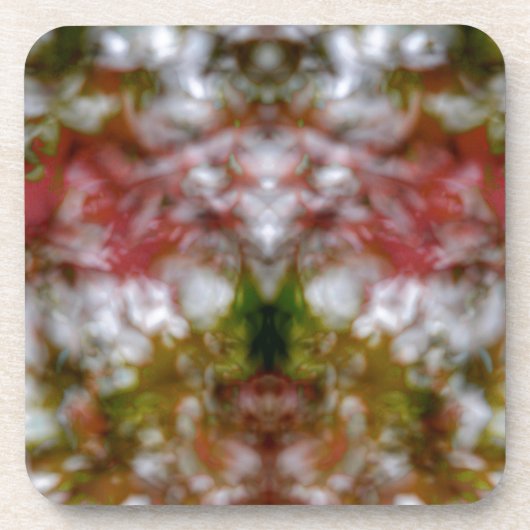 Abstrakte Kaleidoskop-Figur und Gesichter Untersetzer (Vorderseite)