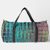 Abstrakte Kaleidoskopische Aqua Retro Boomerang Wa Duffle Bag (Vorderseite)