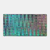 Abstrakte Kaleidoskopische Aqua Retro Boomerang Wa Schreibtischunterlage (Vorderseite)