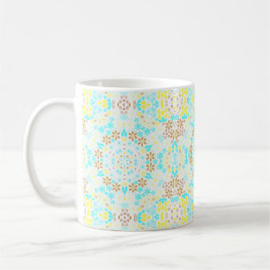 Abstrakte kaleidoskopische Blume Kaffeetasse