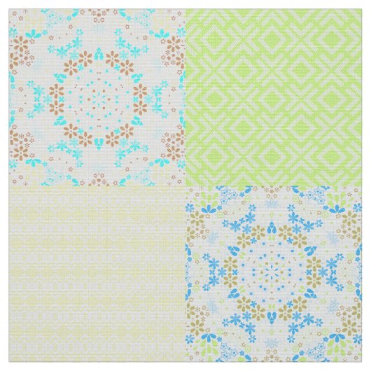 Abstrakte kaleidoskopische Blume Stoff (Muster)
