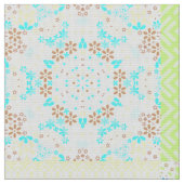Abstrakte kaleidoskopische Blume Stoff (Nahaufnahme)