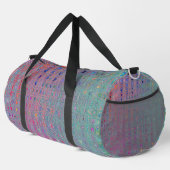 Abstrakte Kaleidoskopische Retro Boomerang Waves Duffle Bag (Rechte Ecke)