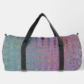 Abstrakte Kaleidoskopische Retro Boomerang Waves Duffle Bag (Rückseite)