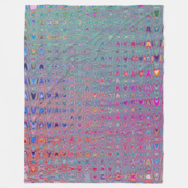 Abstrakte Kaleidoskopische Retro Boomerang Waves Fleecedecke