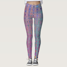 Abstrakte Kaleidoskopische Retro Boomerang Waves Leggings