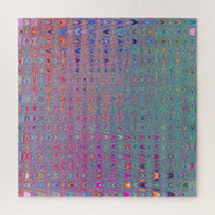 Abstrakte Kaleidoskopische Retro Boomerang Waves Puzzle