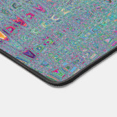 Abstrakte Kaleidoskopische Retro Boomerang Waves Schreibtischunterlage (Ecke)