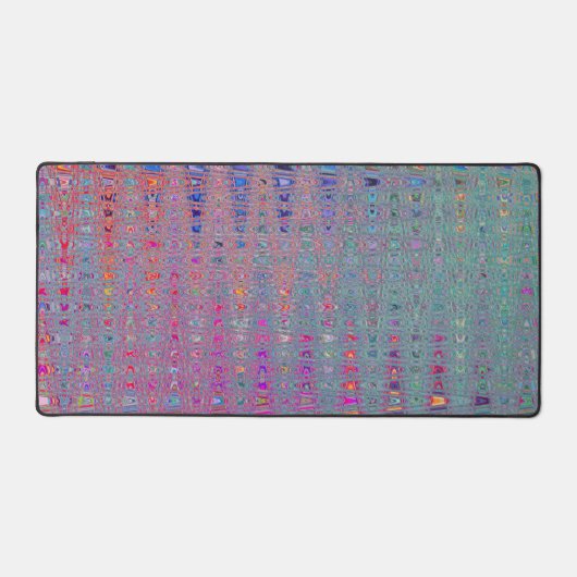 Abstrakte Kaleidoskopische Retro Boomerang Waves Schreibtischunterlage (Vorderseite)