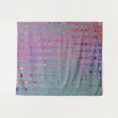 Abstrakte Kaleidoskopische Retro Boomerang Waves Wandteppich (Vorderseite (Horizontal))