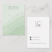 Abstrakte Kalkgrüne Wellen 3 Gestüt-Ohrenanzeige Visitenkarte (Vorne/Hinten)
