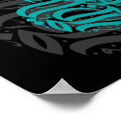 Abstrakte Kalligraphie Poster (Ecke)