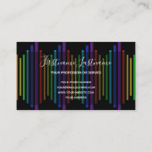 Abstrakte Kalligraphie-Sparte für Regenbogenfarben Visitenkarte (Rückseite)