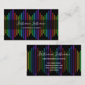 Abstrakte Kalligraphie-Sparte für Regenbogenfarben Visitenkarte (Vorne/Hinten)