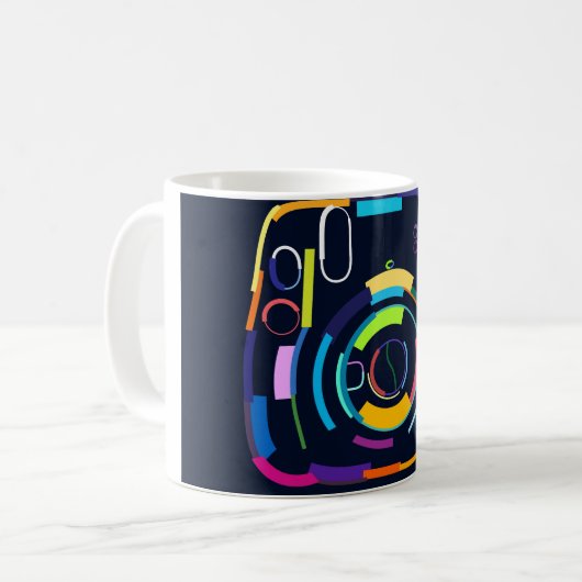 Abstrakte Kamera Kaffeetasse (Vorderseite Links)