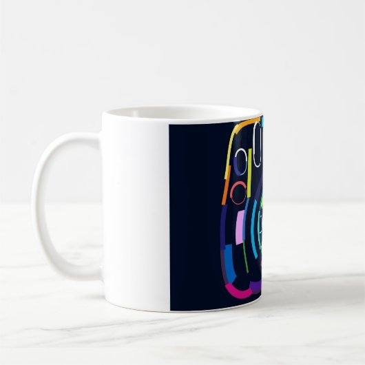 Abstrakte Kamera Kaffeetasse (Links)