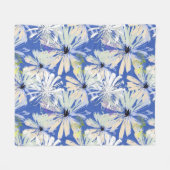 Abstrakte Kameras auf blauem Hintergrund. Fleecedecke (Vorderseite (Horizontal))