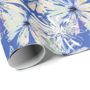 Abstrakte Kameras auf blauem Hintergrund. Geschenkpapier