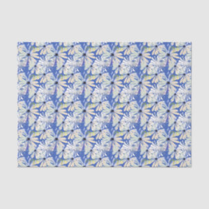 Abstrakte Kameras auf blauem Hintergrund. Seidenpapier