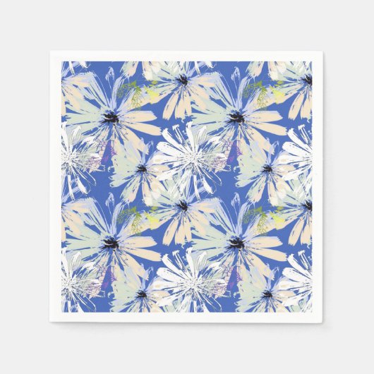 Abstrakte Kameras auf blauem Hintergrund. Serviette (Vorderseite)