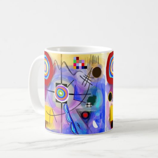 Abstrakte Kandinsky inspirierte Tasse (Vorderseite Links)