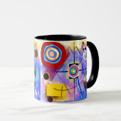 Abstrakte Kandinsky inspirierte Tasse (VorderseiteRechts)