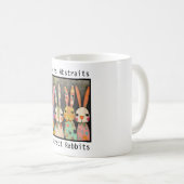 Abstrakte Kaninchen Design Kaffeetasse (VorderseiteRechts)