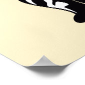 Abstrakte Kaninchen-Silhouette Poster (Ecke)