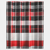 Abstrakte Karierte Kollektion aus Red Black Fleecedecke (Vorderseite)