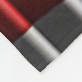 Abstrakte Karierte Kollektion aus Red Black Fleecedecke (Ecke)
