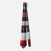 Abstrakte Karierte Kollektion aus Red Black Krawatte (Vorderseite)