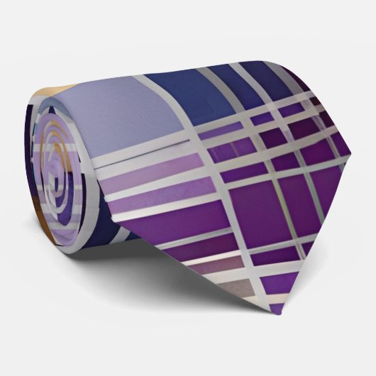 abstrakte karierte Krawatte (Gerollt)
