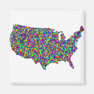 Abstrakte Karte Amerikas Magnet