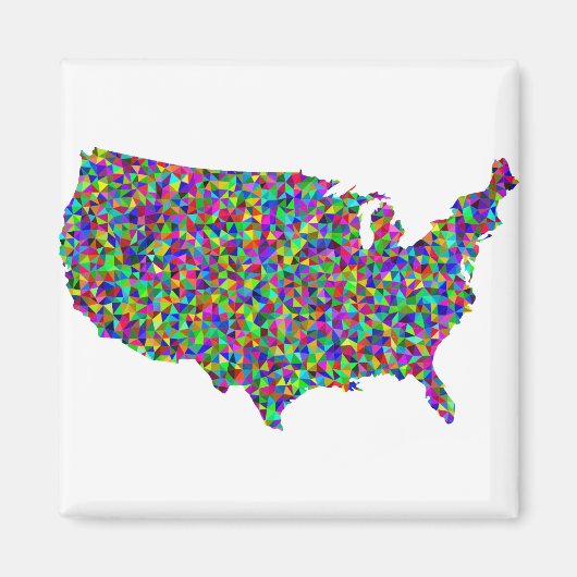 Abstrakte Karte Amerikas Magnet (Vorne)