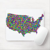 Abstrakte Karte Amerikas Mousepad (Mit Mouse)