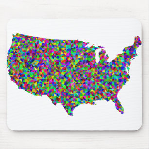 Abstrakte Karte Amerikas Mousepad