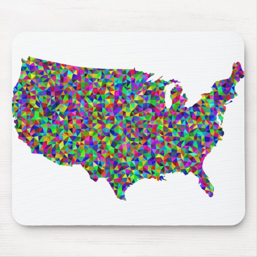 Abstrakte Karte Amerikas Mousepad (Vorne)