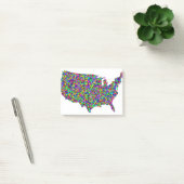 Abstrakte Karte Amerikas Post-it Klebezettel (Büro)