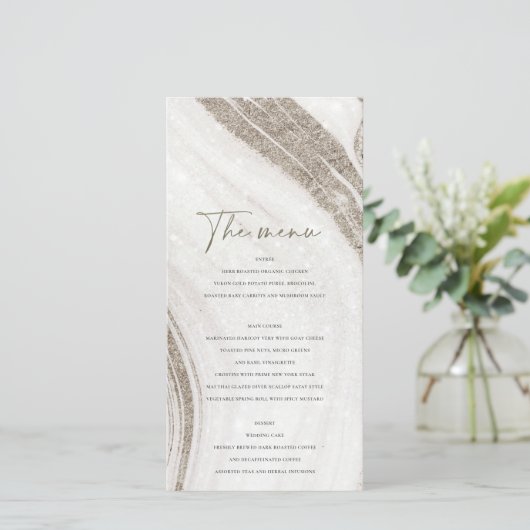 Abstrakte Karte des blass-goldfarbenen Marmorfluss (Stehend Vorderseite)