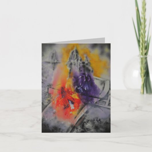 Abstrakte Karte mit Farbgedanken (Vorderseite)