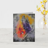 Abstrakte Karte mit Farbgedanken (Gelbe Blume)